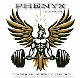 PHENYX GYM GEAR COURAGE OVER COMFORT logo