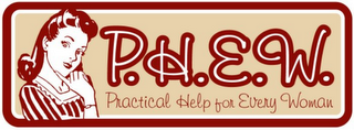 P.H.E.W. PRACTICAL HELP FOR EVERY WOMAN logo