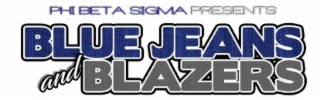 PHI BETA SIGMA PRESENTS BLUE JEANS AND BLAZERS logo