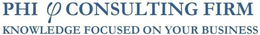 PHI CONSULTING FIRM KNOWLEDGE FOCUSED ON YOUR BUSINESS logo