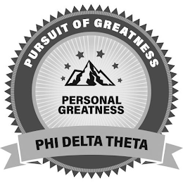 PHI DELTA THETA PURSUIT OF GREATNESS PERSONAL GREATNESS logo