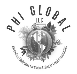 PHI GLOBAL LLC EDUCATIONAL SOLUTIONS FOR GLOBAL LIVING IN LOCAL COMMUNITIES logo