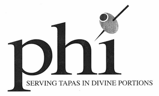 PHI SERVING TAPAS IN DIVINE PORTIONS logo