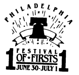 PHILADELPHIA FESTIVAL OF FIRSTS 1 JUNE 30- JULY 1 logo