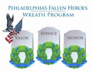 PHILADELPHIA'S FALLEN HEROES WREATH PROGRAM VALOR SERVICE HONOR logo
