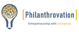 PHILANTHROVATION ENTREPRENEURSHIP WITH CONSCIENCE. logo