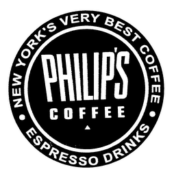 PHILIP'S COFFEE NEW YORK'S VERY BEST COFFEE ESPRESSO DRINKS logo