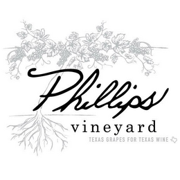 PHILLIPS VINEYARD TEXAS GRAPES FOR TEXAS WINE logo