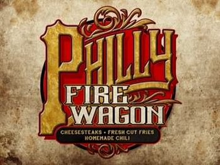 PHILLY FIRE WAGON CHEESESTEAKS · FRESH CUT FRIES HOMEMADE CHILI logo