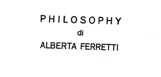 PHILOSOPHY DI ALBERTA FERRETTI logo