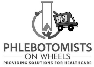 PHLEBOTOMISTS ON WHEELS PROVIDING SOLUTIONS FOR HEALTHCARE logo
