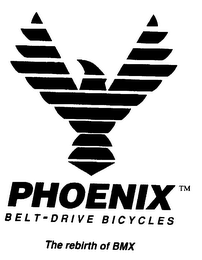 PHOENIX BELT-DRIVE BICYCLES THE REBIRTH OF BMX logo