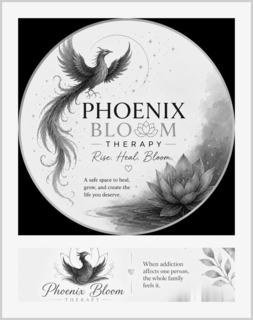 PHOENIX BLOOM THERAPY RISE. HEAL. BLOOM. logo