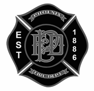 PHOENIX FIRE DEPT. EST 1886 PFD logo