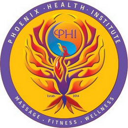 PHOENIX · HEALTH · INSTITUTE MASSAGE · FITNESS · WELLNESS PHI ESTAB. 2014 logo