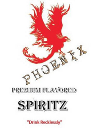 PHOENIX PREMIUM FLAVORED SPIRITZ "EMERGE A LEGEND" logo