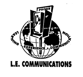 PHONE LEARNING EXPERIENCE COMMUNICATION L.E. COMMUNICATIONS logo