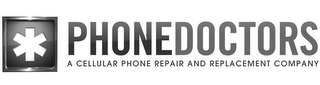 PHONEDOCTORS A CELLULAR PHONE REPAIR AND REPLACEMENT COMPANY logo