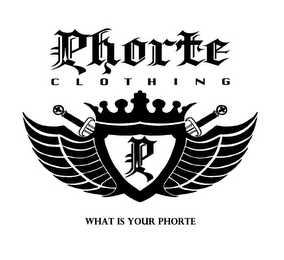 PHORTE CLOTHING P WHAT IS YOUR PHORTE logo