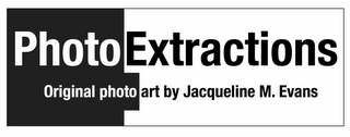 PHOTO EXTRACTIONS ORIGINAL PHOTO ART BY JACQUELINE M. EVANS logo