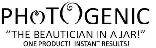 PHOTOGENIC THE BEAUTICIAN IN A JAR ONE PRODUCT INSTANT RESULTS logo