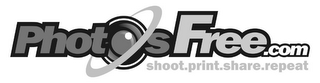 PHOTOSFREE.COM SHOOT.PRINT.SHARE.REPEAT logo