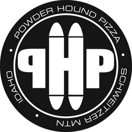 PHP · POWDER HOUND PIZZA · SCHWEITZER MTN · IDAHO logo