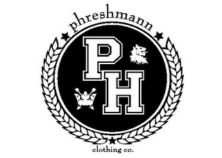 PHRESHMANN CLOTHING CO. PH logo