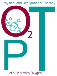PHYSICAL AND OCCUPATIONAL THERAPY, O2PT, LET'S HEAL WITH OXYGEN logo