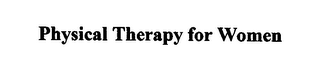 PHYSICAL THERAPY FOR WOMEN logo