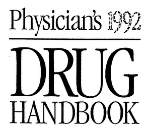 PHYSICIAN'S 1992 DRUG HANDBOOK logo
