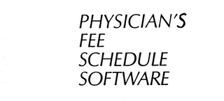 PHYSICIAN'S FEE SCHEDULE SOFTWARE logo