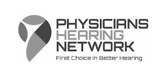 PHYSICIANS HEARING NETWORK FIRST CHOICE IN BETTER HEARING logo