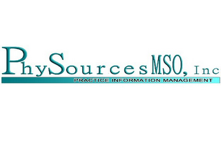 PHYSOURCES MSO, INC. PRACTICE INFORMATION MANAGEMENT logo