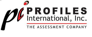PI PROFILES INTERNATIONAL, INC. THE ASSESSMENT COMPANY logo