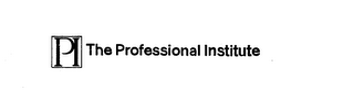 PI THE PROFESSIONAL INSTITUTE logo