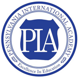 PIA PENNSYLVANIA INTERNATIONAL ACADEMY EXCELLENCE IN EDUCATION logo