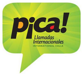 PICA! LLAMADAS INTERNACIONALES INTERNATIONAL CALLS logo