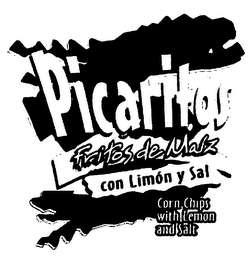 PICARITOS FRITOS DE MALZ CON LIMON Y SAL CORN CHIPS WITH LEMON AND SALT logo