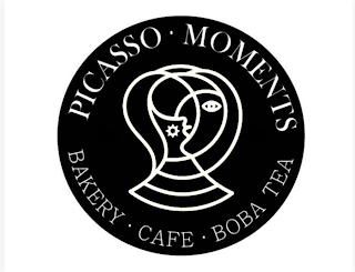 PICASSO · MOMENTS BAKERY · CAFE · BOBA TEA logo