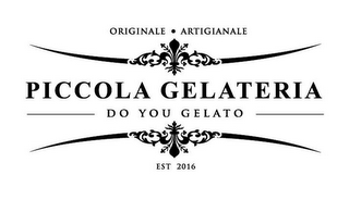 PICCOLA GELATERIA DO YOU GELATO ORIGINALE ARTIGIANALE EST 2016 logo