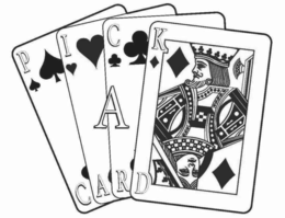 PICK A CARD logo