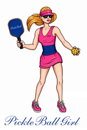 PICKLE BALL PB PICKLE BALL GIRL logo