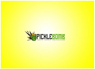 PICKLE BOMB TASTY SPICY DELICIOUS! logo