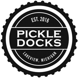 PICKLE DOCKS LAKEVIEW, MICHIGAN EST. 2016 logo