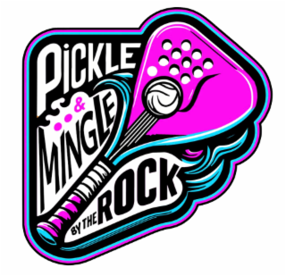 PICKLE & MINGLE BY THE ROCK logo
