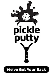 PICKLE PUTTY WE'VE GOT YOUR BACK logo
