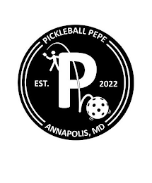 PICKLEBALL PEPE EST. 2022 ANNAPOLIS, MD logo