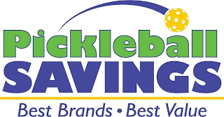 PICKLEBALL SAVINGS BEST BRANDS · BEST VALUE logo
