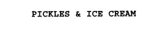 PICKLES & ICE CREAM logo